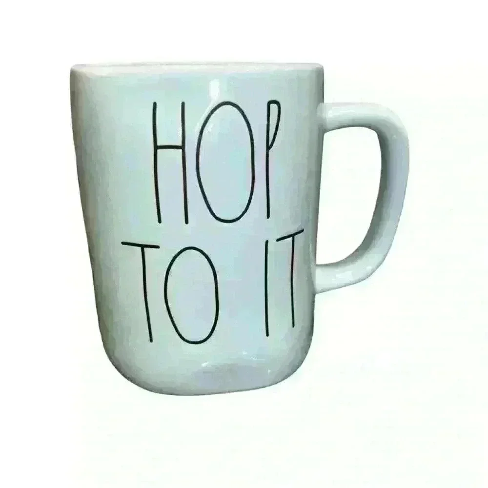 NWT Rae Dunn HOP TO IT Mug  - Ceramic  - very rare!